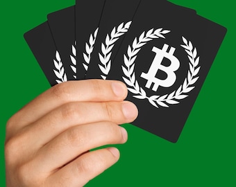 Bitcoin Poker Playing Cards, Crypto Gift for Dad, BTC Stocking Stuffer, Card Games Gift, Men's Birthday Gifts, Father's Day Gift for Husband