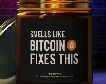 Bitcoin Fixes This Crypto Candle, Funny Bitcoin Gift, Christmas Gift for Boyfriend, Bitcoin Home Decor, Gift for Husband, BTC Gift for Him