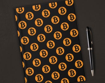 Bitcoin Trading Journal, Crypto Investor Hardcover Notebook, Christmas Gift for Bitcoin Lover, Crypto Trader Logbook, BTC Gift for Husband