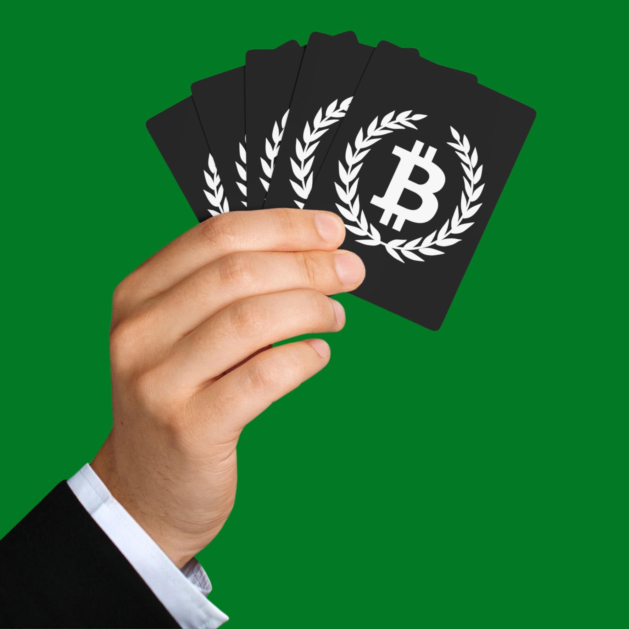 Cartes à Jouer Bitcoin - Édition Limitée Noire Et Verte - Marque IPO52 - Neuves