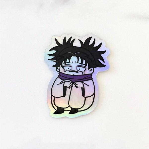 Deprecho (Depressed Choso) Die Cut Holographic Sticker/ Chibi Sorcerer/ Laminated