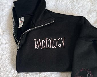 Radiology Embroidered Quarter-Zip Sweatshirt, Rad Tech Quarter Zip