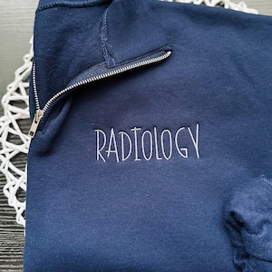 Radiology Embroidered Quarter-Zip Sweatshirt, Rad Tech Quarter Zip