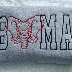 Bama Embroidered Sweatshirt, Bama Game Day Mascot Sweatshirt, Alabama Crewneck