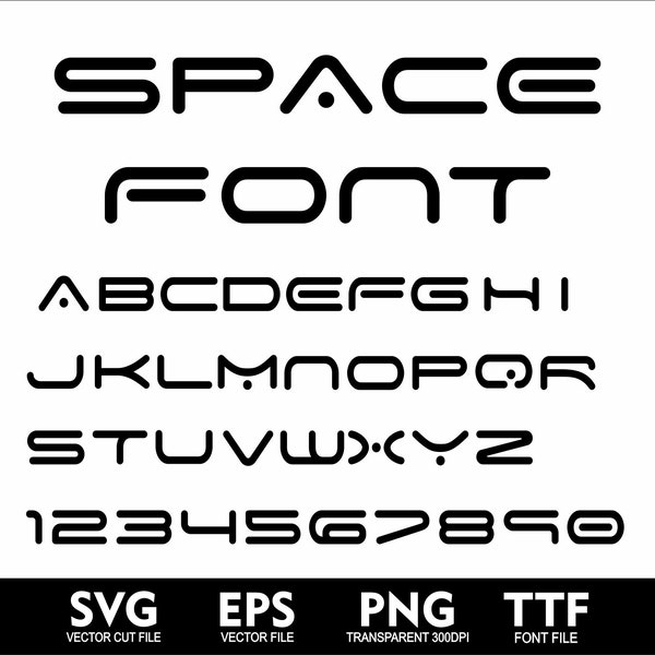 Space Font Deep Space Alphabet SVG Spaceship Letters Astronaut Solar Alien Font for Cricut Svg Font SVG Eps Png TTF Font
