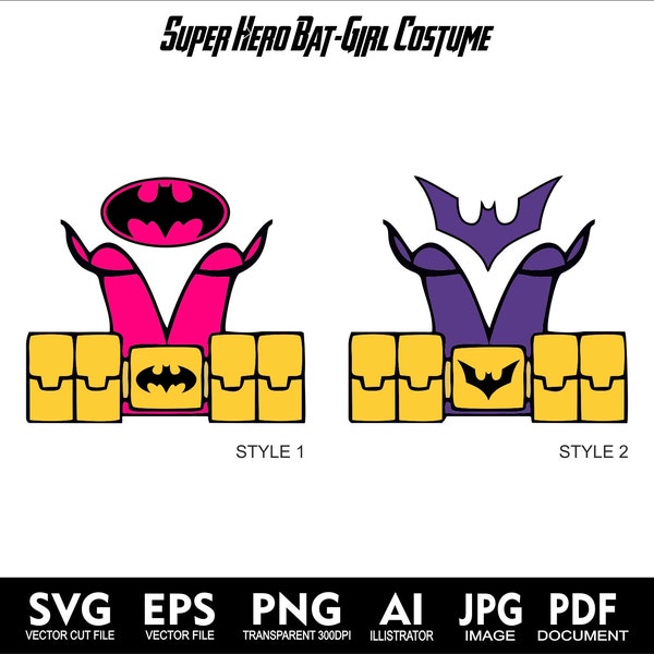 Super Hero Girl Bat Costume Svg Bat Hero Girl Shirt Costume Svg Girl Superhero Bat Svg Super Hero Bat Toys Tshirt Design Svg Png Eps Ai