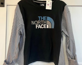 Renewed black and white longs sleeve shirt