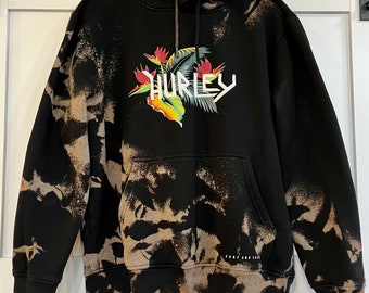 Renewed Hurley hoodie with custom reverse dye