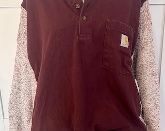 C@rhartt graphic T with added sweater sleeves