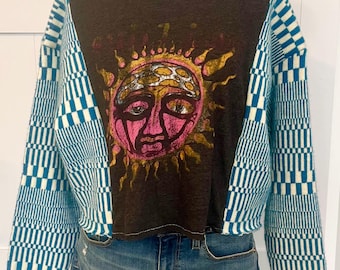 Sublime graphic T with sweater sleeves added