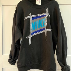 Reworked Gildan sweatshirt with patches added