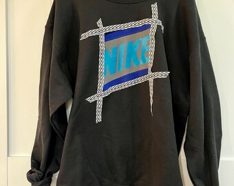 Reworked Gildan sweatshirt with patches added
