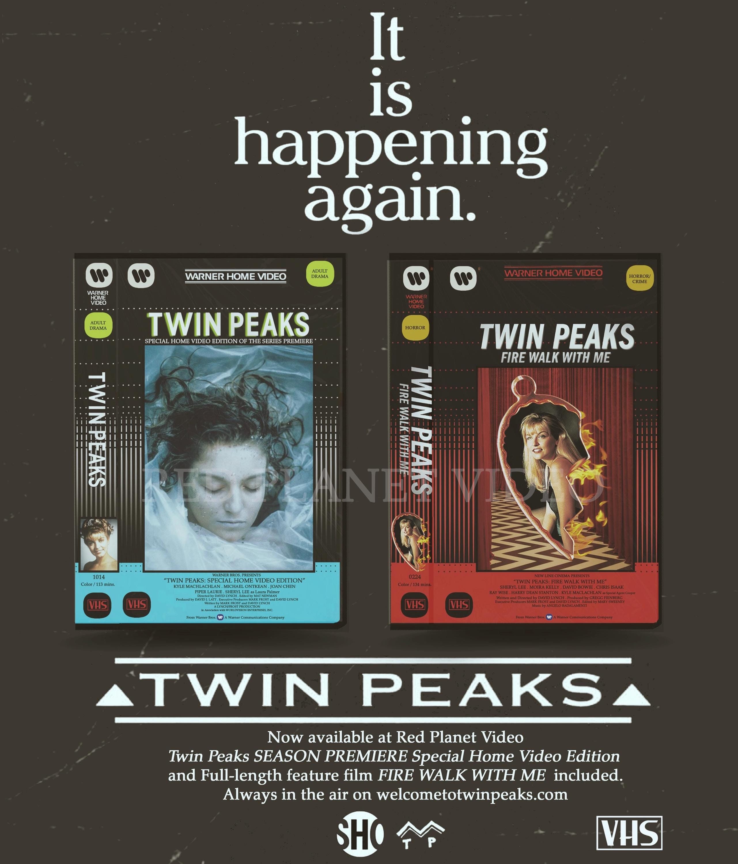 Custom David Lynch Twin Peaks Special Home Video Edition VHS Fire