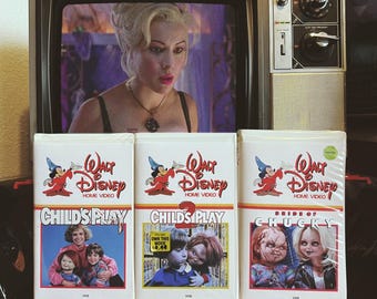 Child's Play Chucky Custom VHS Clamshell Slipcover Insert (NO