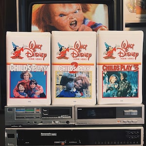 Child&#39;s Play Chucky Custom VHS Clamshell Slipcover Insert (NO MOVIE)