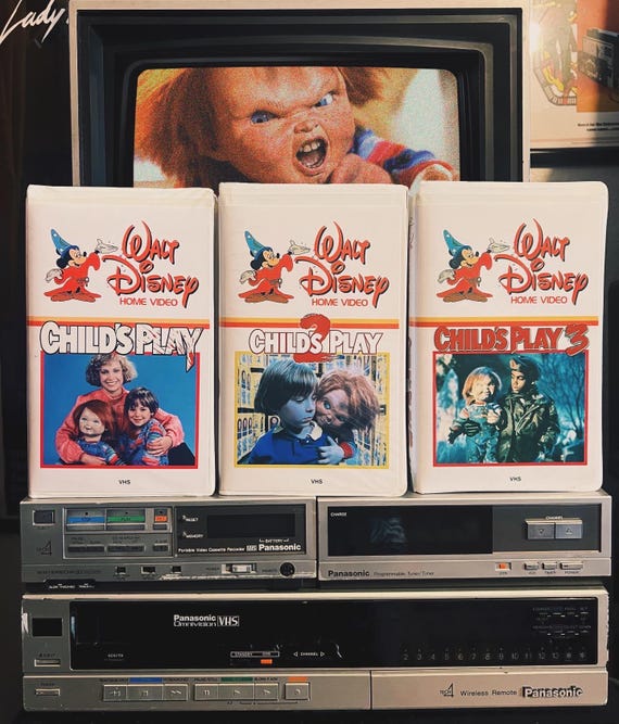 Child's Play Chucky Custom VHS Clamshell Slipcover Insert (NO