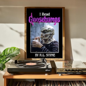 Impression d&#39;art personnalisée I Read Goosebumps par R.L. Stine