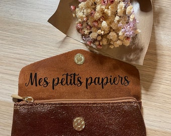 Pochette cuir à personnaliser