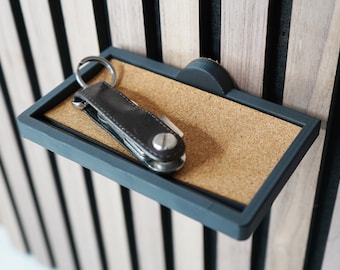Regal für Akustikpaneele ohne Bohren – eckige Ablage mit Magnethalter für Lamellenwand, 3D-gedruckt