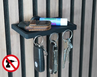 Estante cuadrado para paneles acústicos o montaje en pared | Soporte magnético | 2 versiones / Accesorios para paneles acústicos sin taladrar