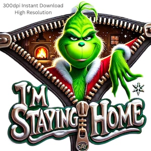 5 Premium Grinch Christmas Clipart | Santa Grinch PNG | Whimsical Grinch Holiday Art for DIY Projects | Grinch Party Decor Instant Download