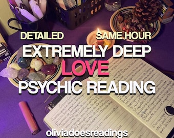Extremely Deep Love Psychic Reading, In-Depth Relationship Tarot, Feelings & Intentions, Same Day
