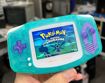 Gameboy Advance Full Custom - IPS 3.0 FP - USB-C Battery - Shinning Blue Suicune