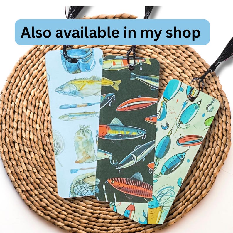 Fishing Bookmark: Sturdy Card Stock Angler Gift image 10