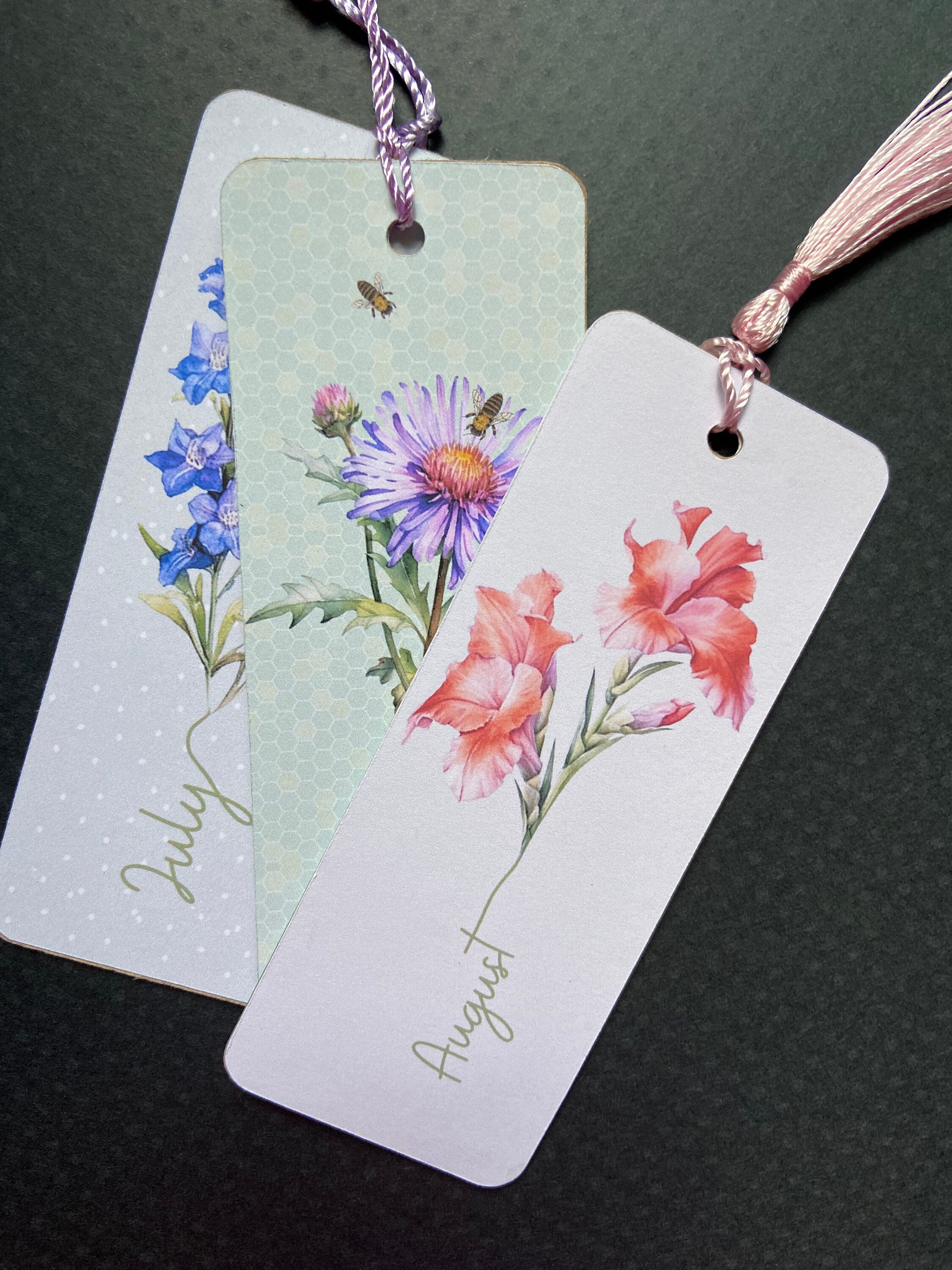 August Birth Flower Bookmark | Flower Bookmark | Gladiola Bookmark ...