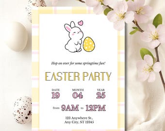 Easter invitation | Editable template | Digital download
