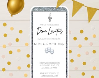 60th Birthday video invitation | 60th birthday | Birthday invitation | 60th Birthday invite | Invitation template | Editable template