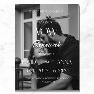 Vow renewal invitation | Wedding anniversary invite | Editable template | Digital download