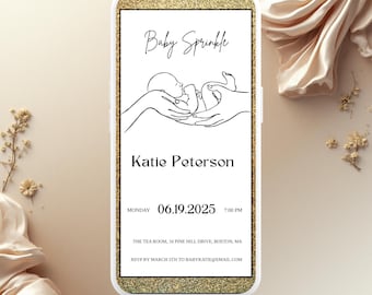 Baby Sprinkle Video Invitation Template (Digital Download)