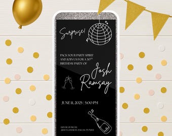 30th Birthday video invitation template | Editable digital invite | Digital download