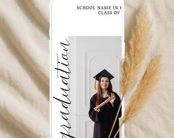 Graduation announcement video invitation | Editable template | Digital download