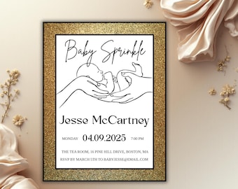 Editable Baby Sprinkle Invitation Template (Digital Download)