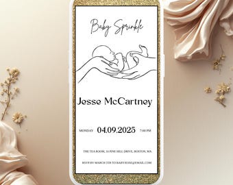 Baby Sprinkle Video Invitation Template (Digital Download)