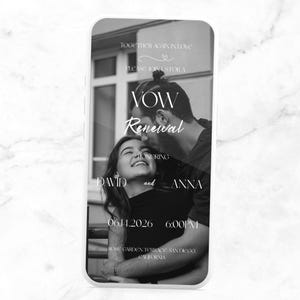 Vow renewal video invitation | Wedding anniversary invite | Editable template | Digital download