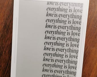 Supernote A5X, A6X und A6X2 Nomad, rM2, Onyx Boox Screensaver "Love is everything"