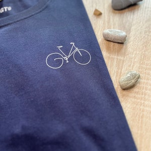 Fahrrad T-Shirt, Unisex T-Shirt, Bio Baumwolle, Siebdruck, Radeln, T-Shirt, Bild 3