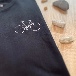 Fahrrad T-Shirt, Unisex T-Shirt, Bio Baumwolle, Siebdruck, Radeln, T-Shirt, Bild 2