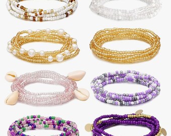 BLESSED waist beads set, 8 chains 24-50 inch chains. READ DISCRIPTION!