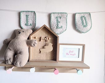 Baby Name Banner Personalized  Plush Nursery Garland