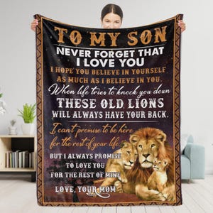 Personalised To My Son Blanket, Son Blanket, Gift for Son, Mom and Dad Blanket, Letter to my Son Blanket From Your Mom and Dad, Family Gifts