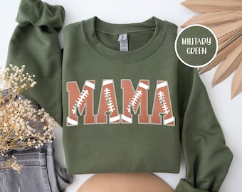 Cute Football Mama Unisex T-Shirt Sweatshirt Hoodie, Mothers Day Gift For Football Mom, Gift For Football Lover Mom, Football Season Mom Tee