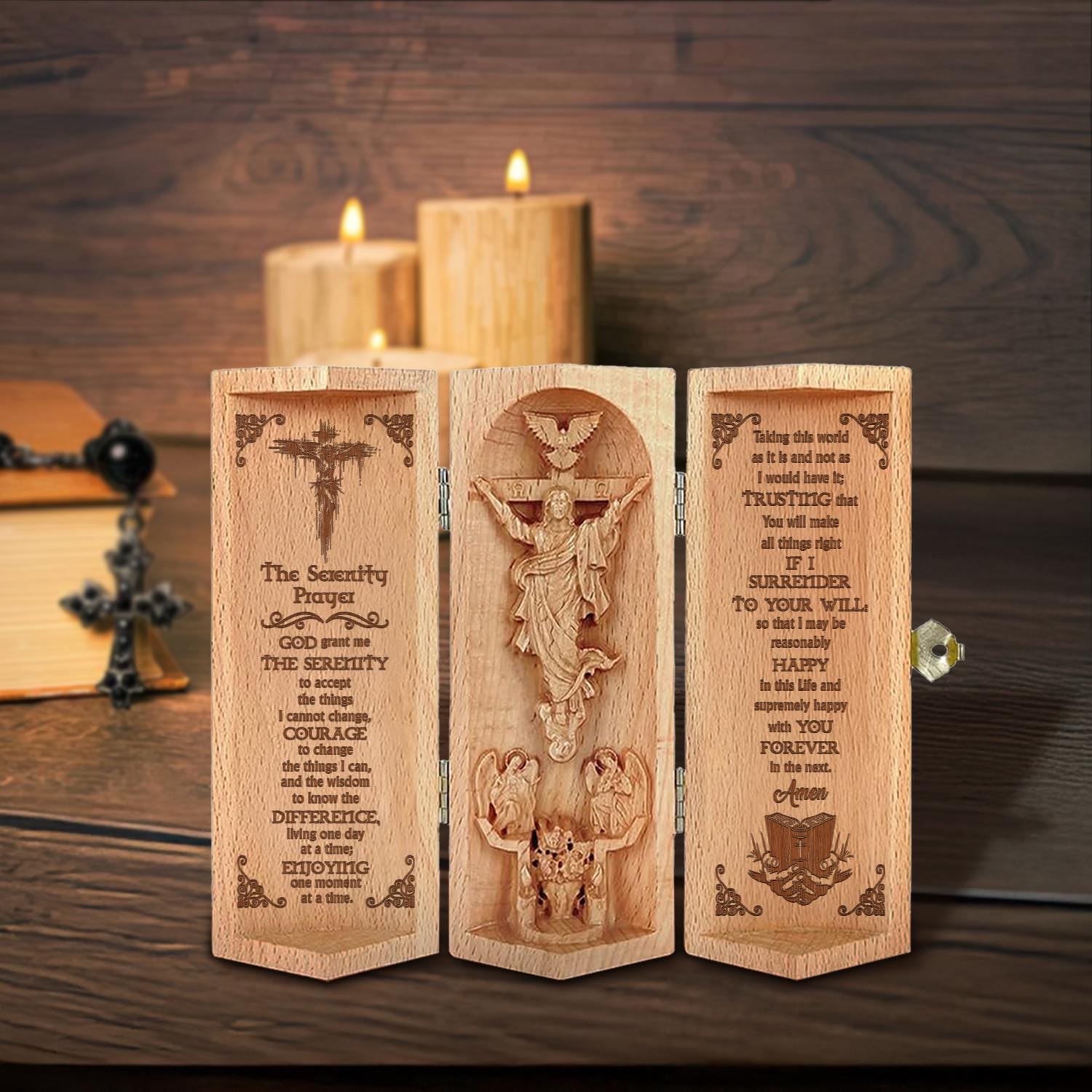 thumbnail interactive-video image 1 of Personalized Prayers Of A Mom - Wooden Cylinder Sculpture, Christian 1 of 12