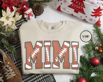 Cute Football Mimi Unisex T-Shirt Sweatshirt Hoodie, Mothers Day Gift For Football Mom, Gift For Football Lover Mom, Football Season Mom Tee