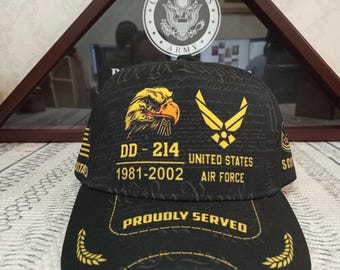 Custom Veteran Proudly Served Cotton Baseball Cap