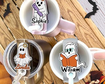 Baby Ghost Halloween Personalized Tumbler Name Tag for Stanley Cup, Halloween Name Tags for Tumbler