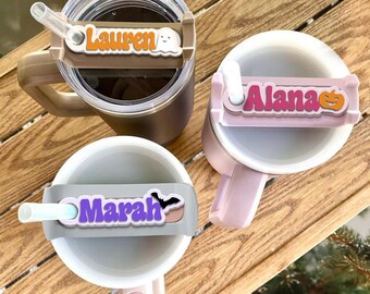 Halloween Tumbler Personalized Name Tag for Stanley Cup, Halloween Name Tags for Tumbler 30oz 40oz